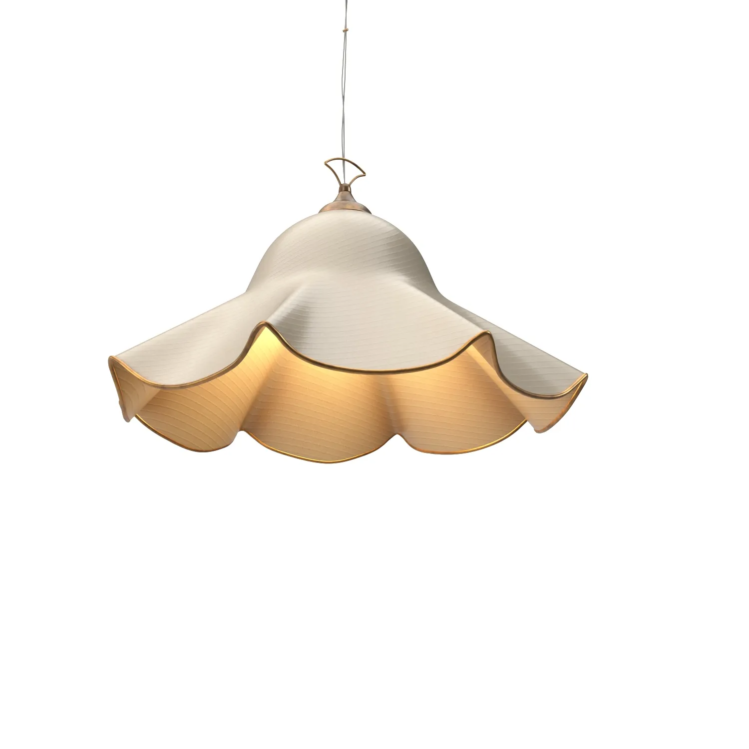 Italian Chandelier Handkerchief Murano Glass Incamiciato PBR 3D Model_04